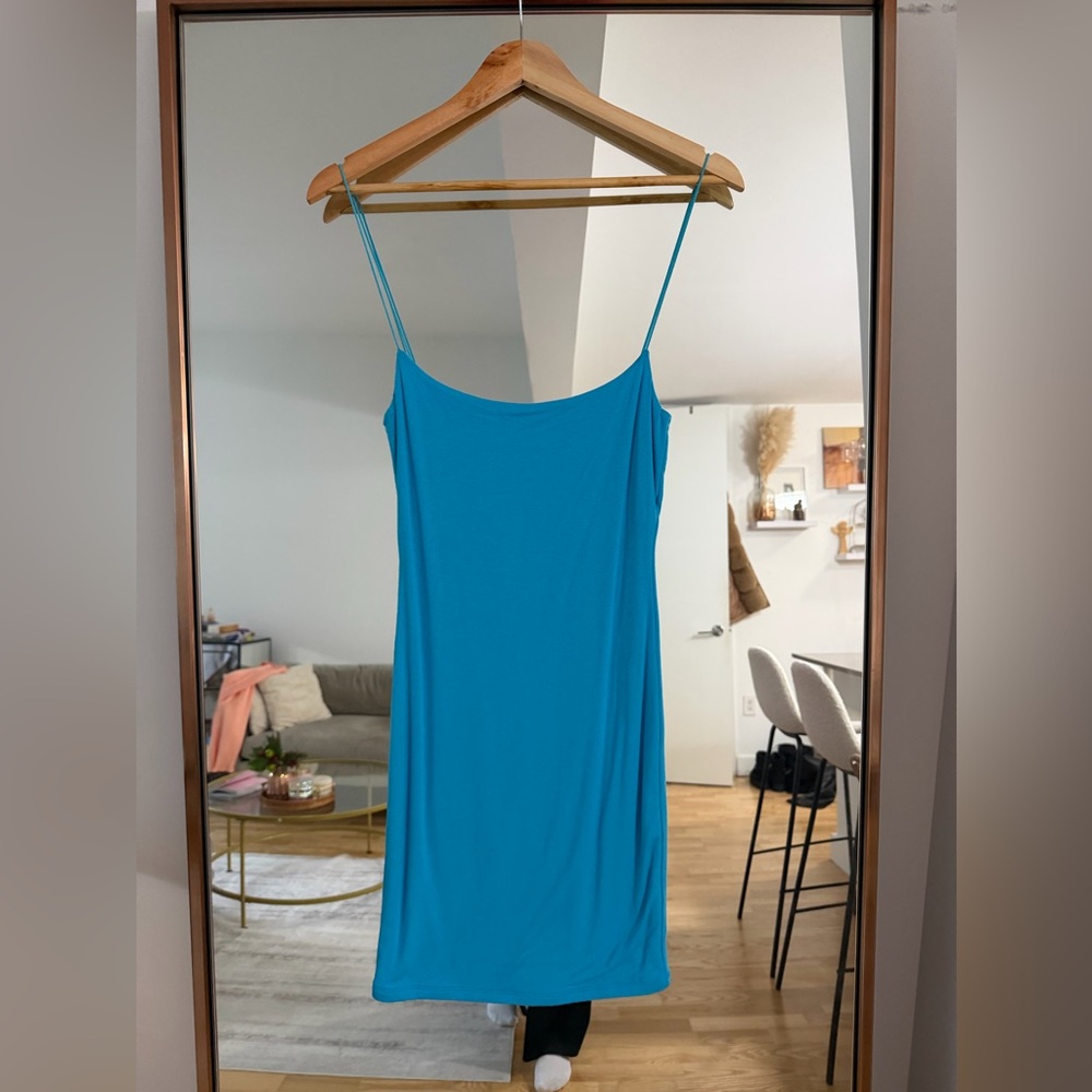 Naked wardrobe blue mini dress Medium stretchy